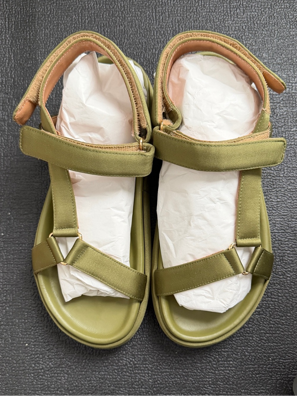 Ulla Johnson Olive Green Strappy Sport Sandals
